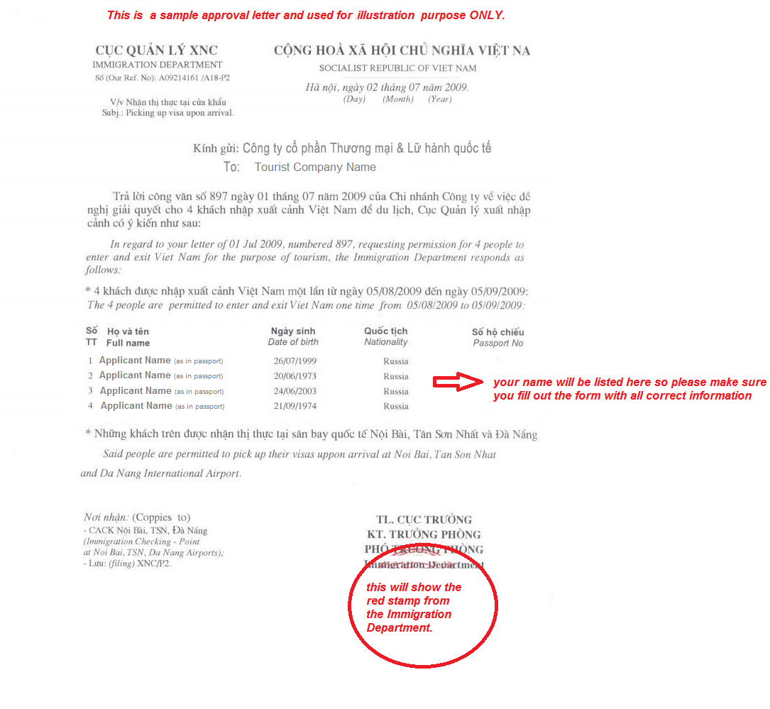 What Is Vietnam Visa Approval Letter And How To Get One My Vietnam 